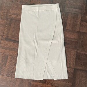Abercrombie & Fitch Ribbed Skirt in Beige